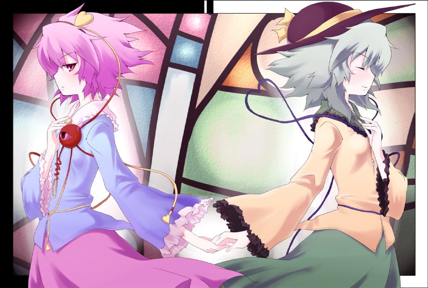 komeiji koishi and komeiji satori (touhou) drawn by amagase_lyle