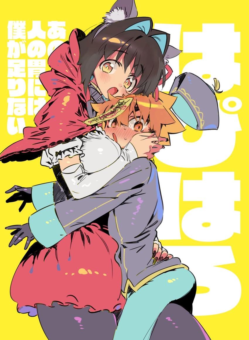 little red riding hood, mitsuhara sachi, and funatsugi makie (little red riding hood and 1 more) drawn by chomoran