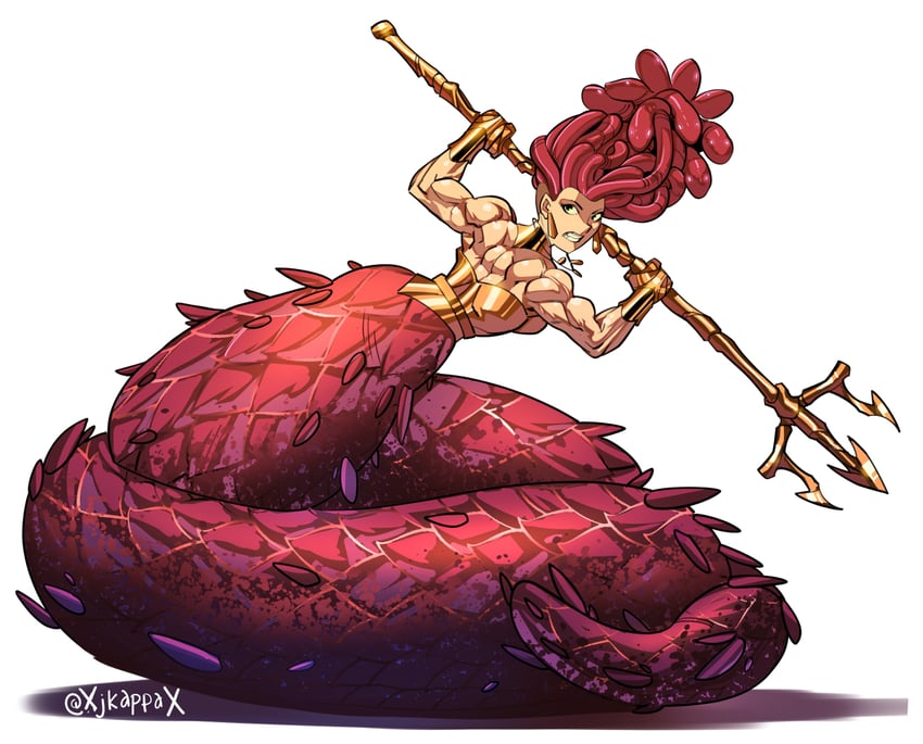 medusa (phantasy star and 1 more) drawn by xjkappa