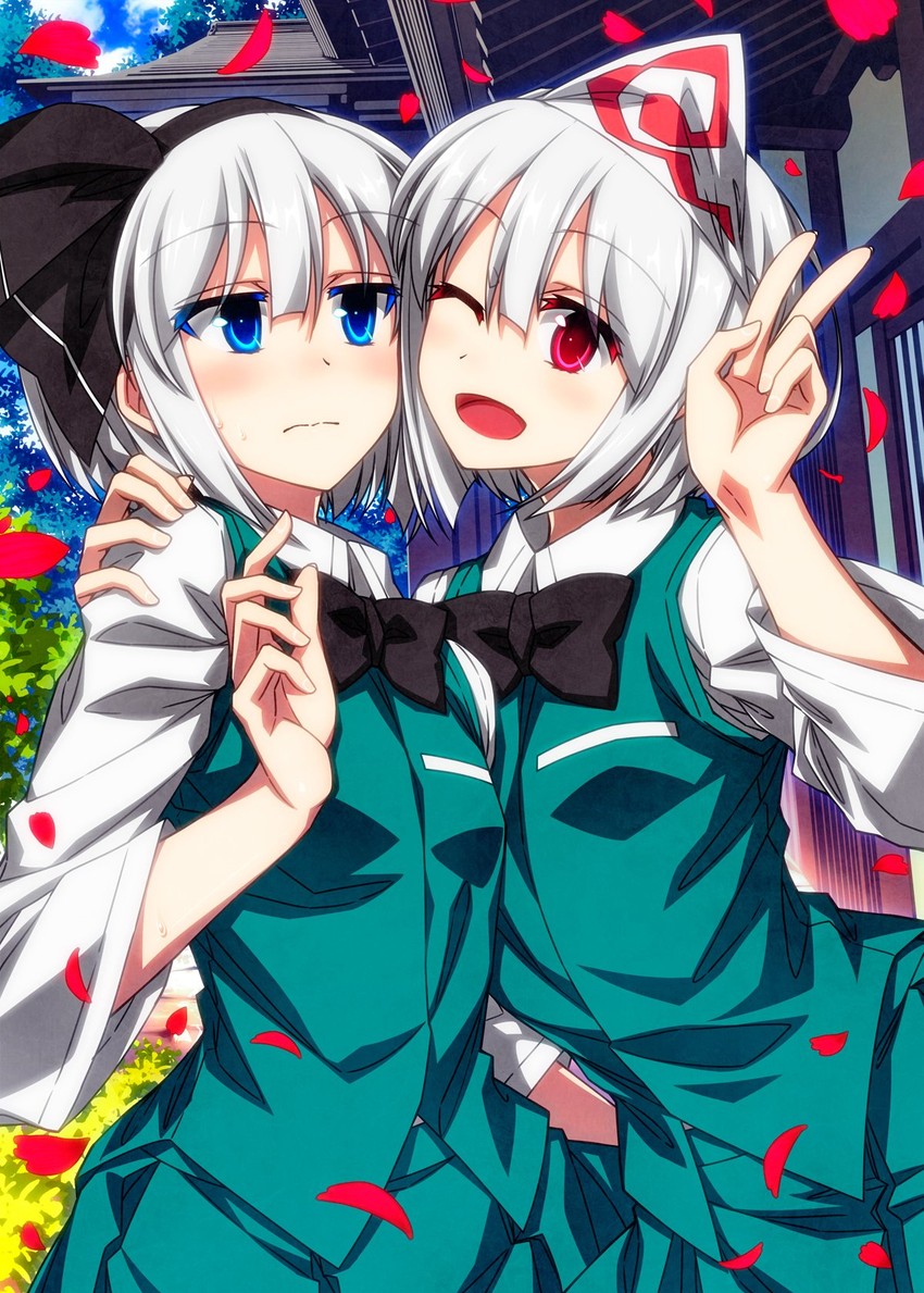 konpaku youmu and saigyouji yuyuko (touhou) drawn by sazanami_mio