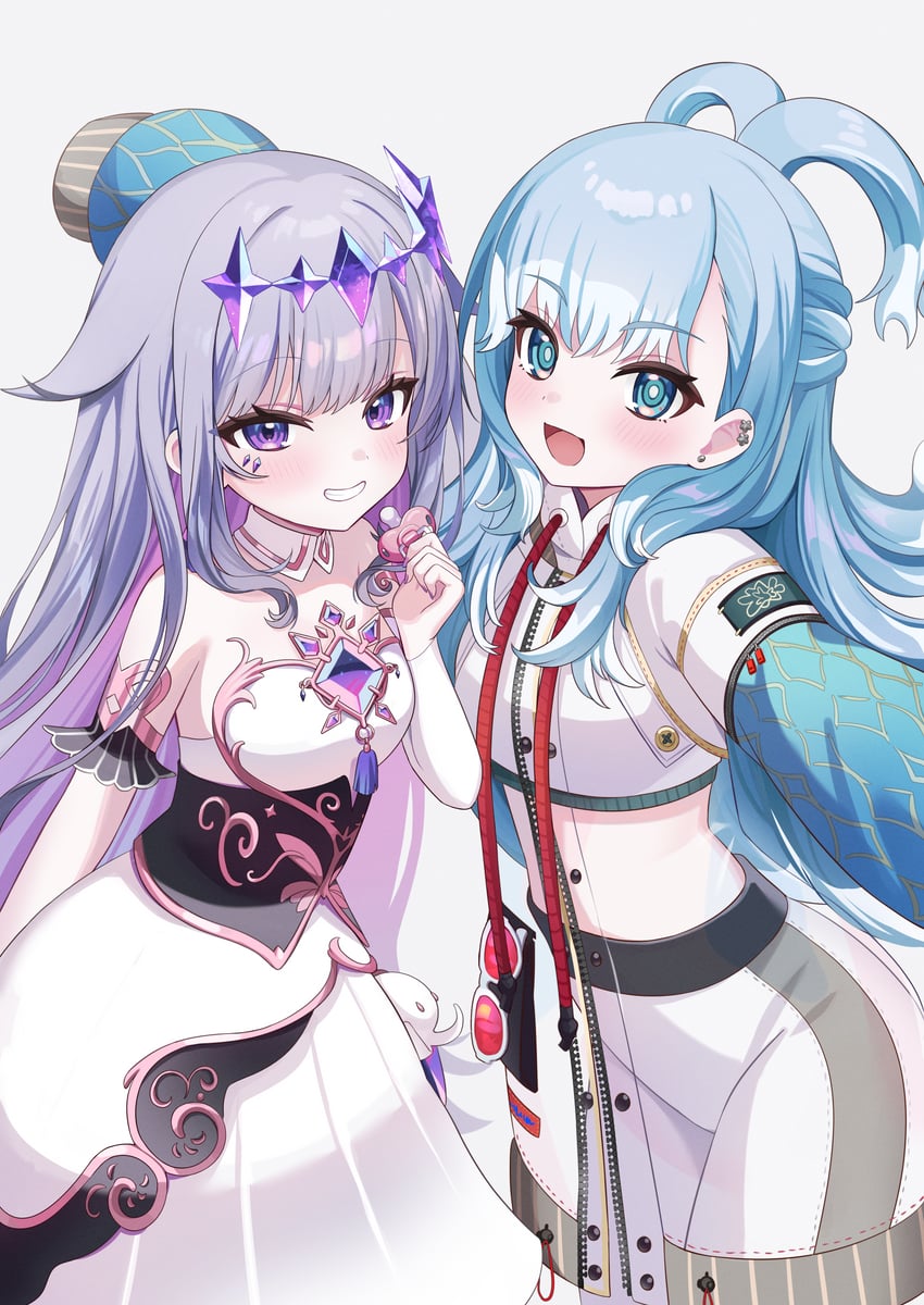 koseki bijou and kobo kanaeru (hololive and 2 more) drawn by noraneco117