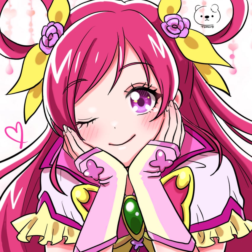 yumehara nozomi and cure dream (precure and 2 more) drawn by moro_precure