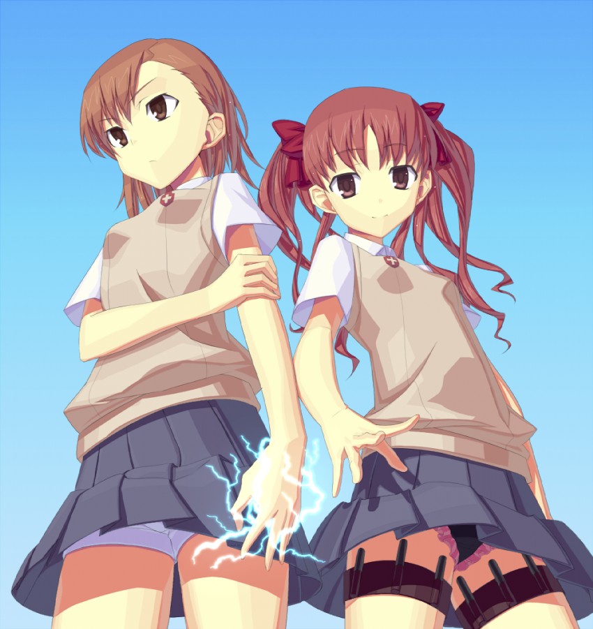 misaka mikoto and shirai kuroko (toaru majutsu no index) drawn by fondolger