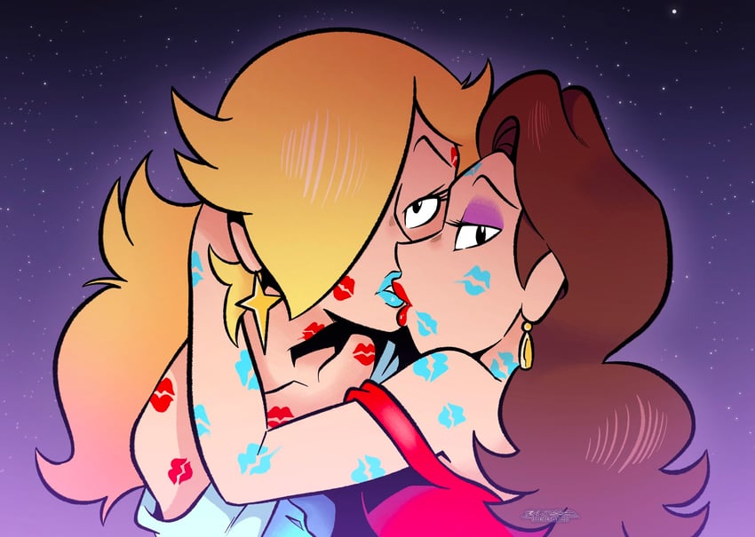 rosalina and pauline (mario and 1 more) drawn by brandon_santiago