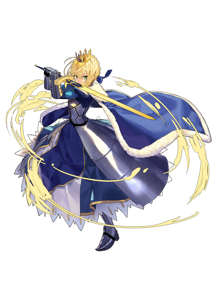 artoria pendragon and saber (fate and 1 more) drawn by kitada_mo