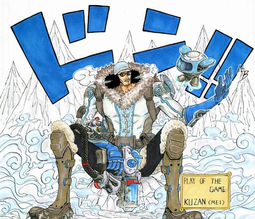 mei, snowball, and aokiji (one piece and 2 more) drawn by han_seok-bum