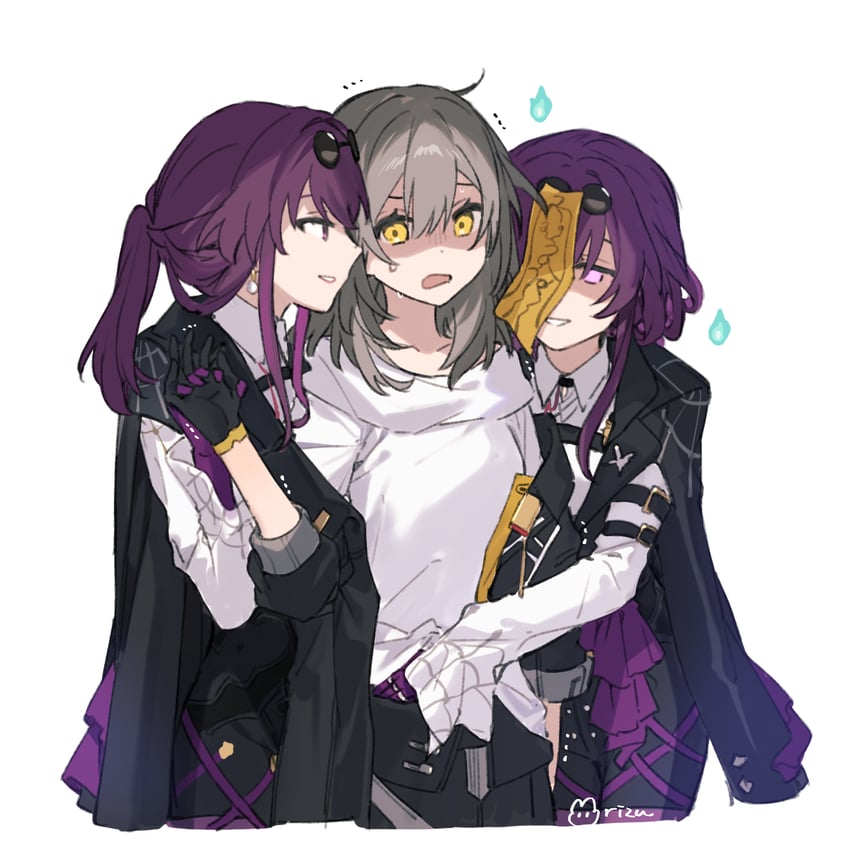 trailblazer, stelle, and kafka (honkai and 1 more) drawn by rizu033