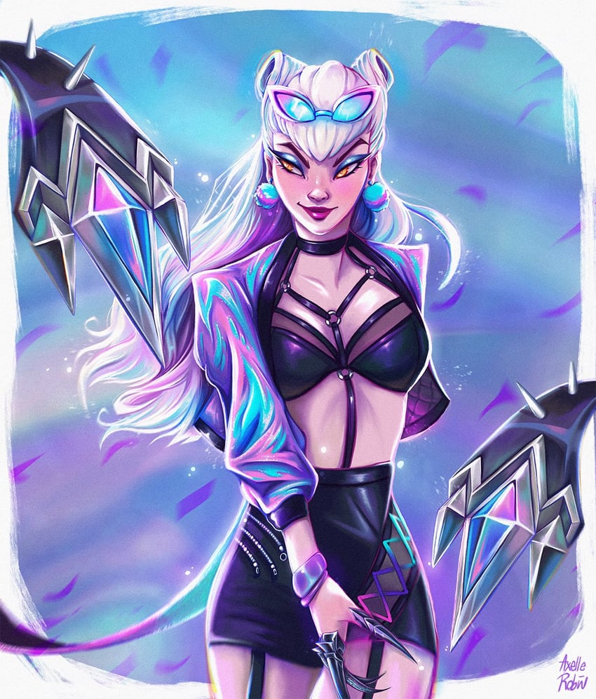 evelynn and k/da all out evelynn (league of legends) drawn by axelle_mey