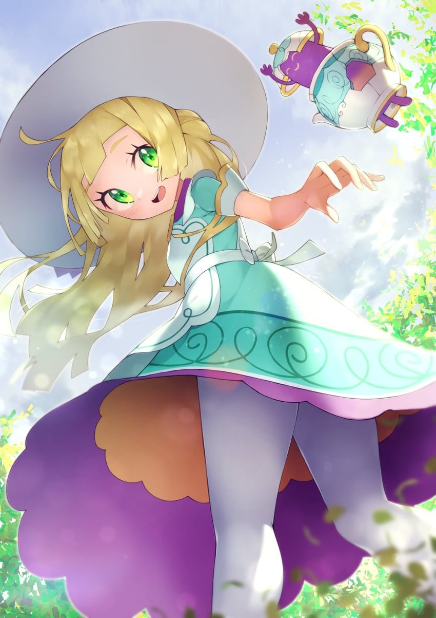 lillie (pokemon and 1 more) drawn by rindoriko