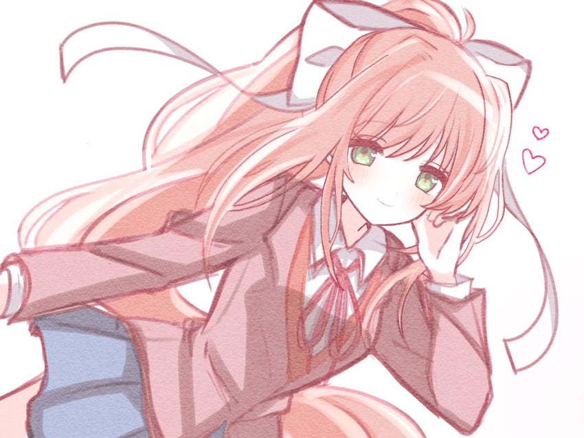 monika (doki doki literature club) drawn by kotohatoko510