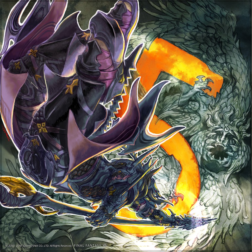 warrior of light and dragoon (final fantasy and 1 more) drawn by tetsu_tsukamoto