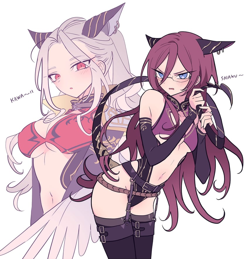 saegusa ibara and ran nagisa (ensemble stars!) drawn by meremero