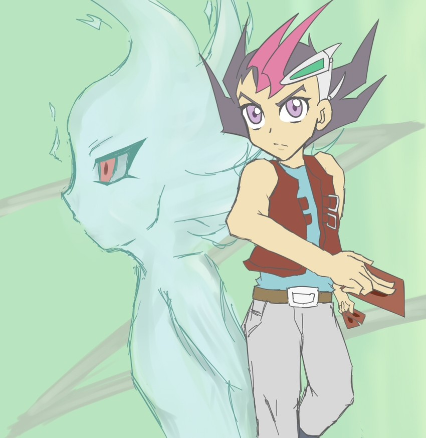 tsukumo yuma and astral (yu-gi-oh! and 1 more)