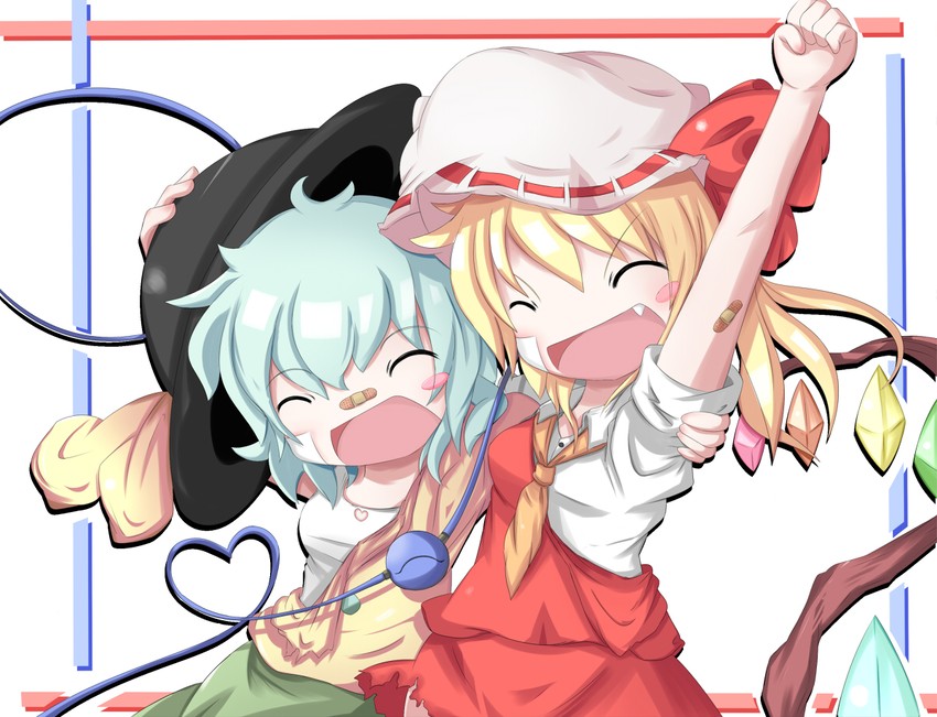 flandre scarlet and komeiji koishi (touhou) drawn by kikurage_(sugi222)