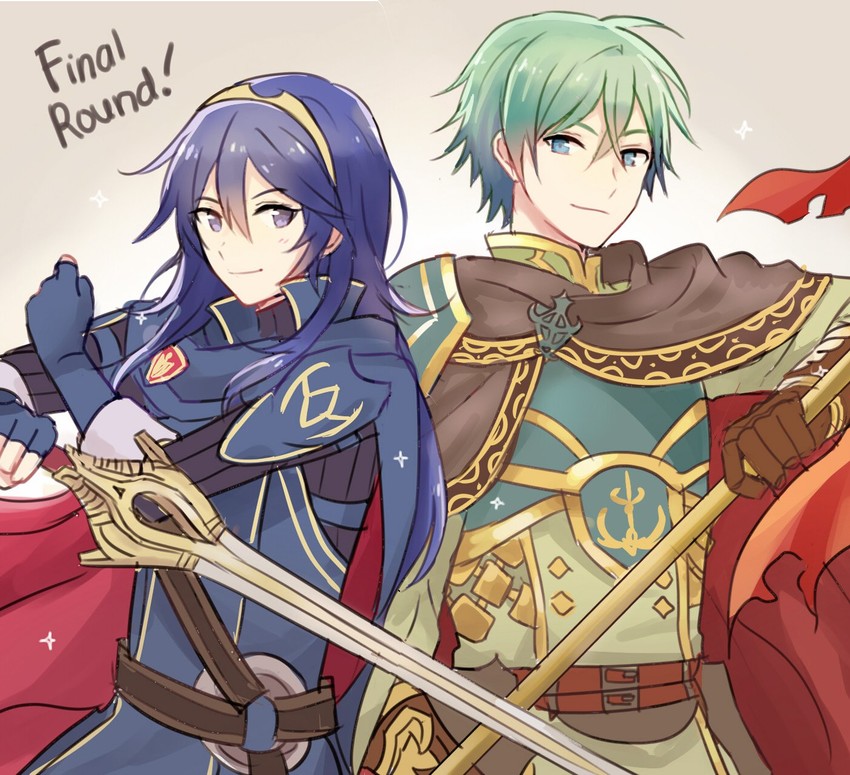 lucina and ephraim (fire emblem and 3 more) drawn by dinikee