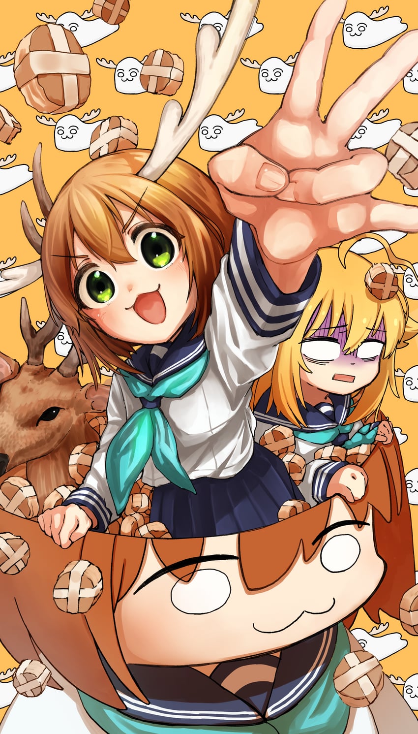 shikanoko noko and koshi torako (shikanoko nokonoko koshitantan) drawn by caffeine1023