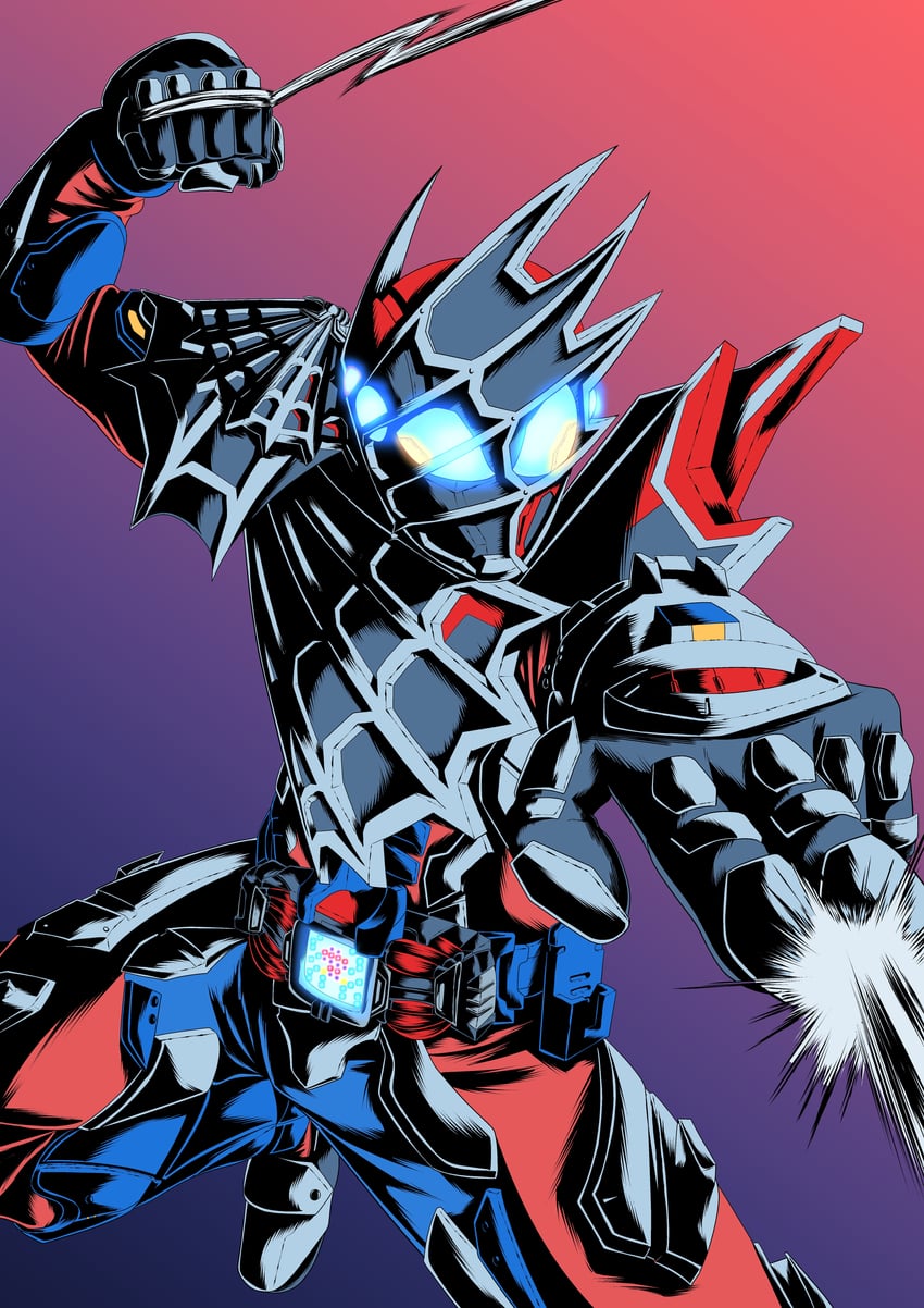 kamen rider demons (kamen rider and 1 more) drawn by fish23412