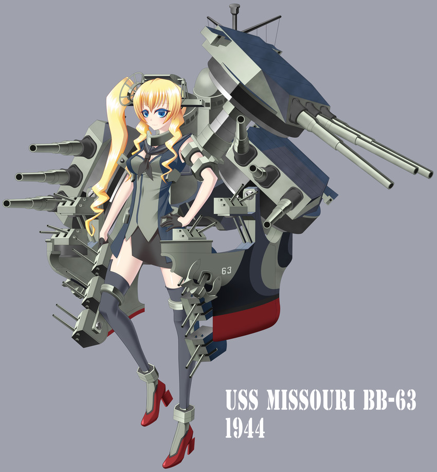 uss missouri (original and 1 more) drawn by kinoshita_tsuyuki