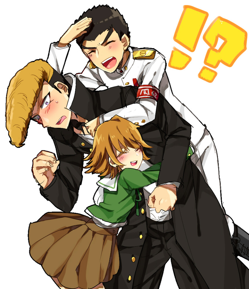 fujisaki chihiro, ishimaru kiyotaka, and owada mondo (danganronpa and 1 more) drawn by suurin_(ksyaro)