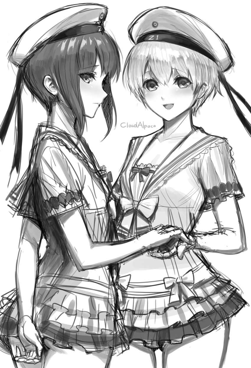 z1 leberecht maass and z3 max schultz (kantai collection) drawn by sigm@