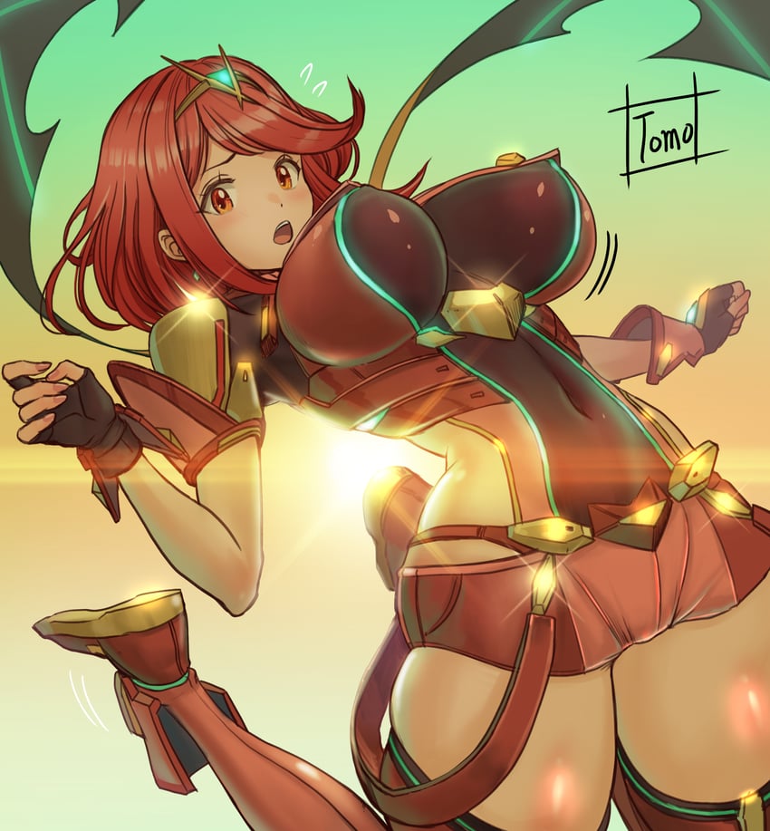 pyra (xenoblade chronicles and 1 more) drawn by tomo_eokaiteru