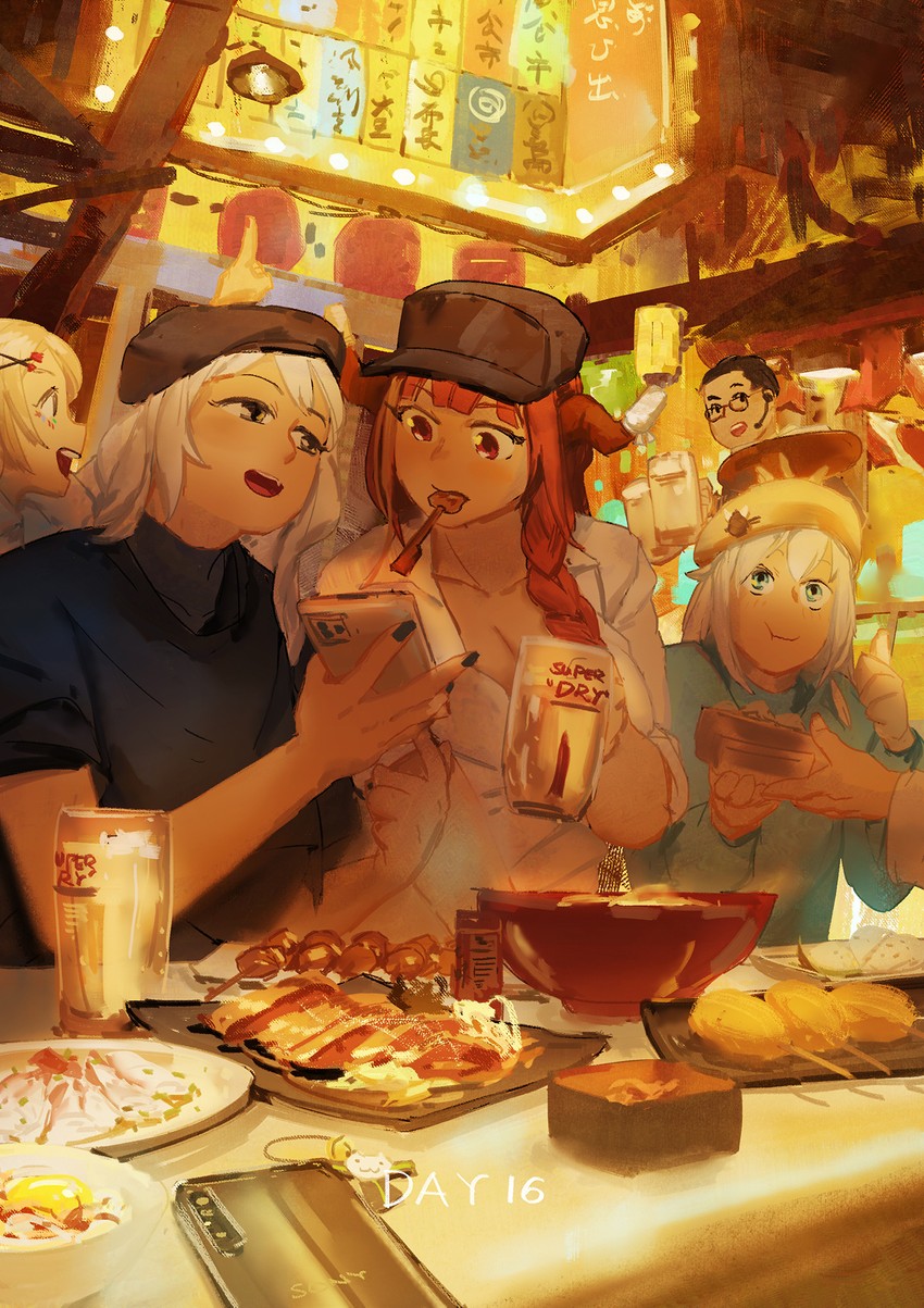 shirakami fubuki, shishiro botan, kiryu coco, and omaru polka (hololive) drawn by ye_fan