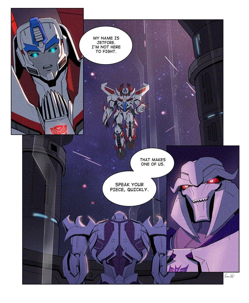 megatron and jetfire (transformers and 2 more) drawn by sun_stark