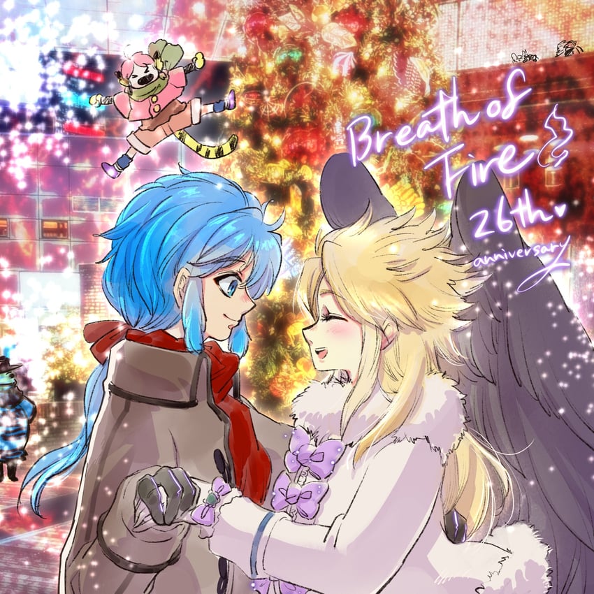 katt and nina (breath of fire and 1 more) drawn by anzuni_(marblefrog)