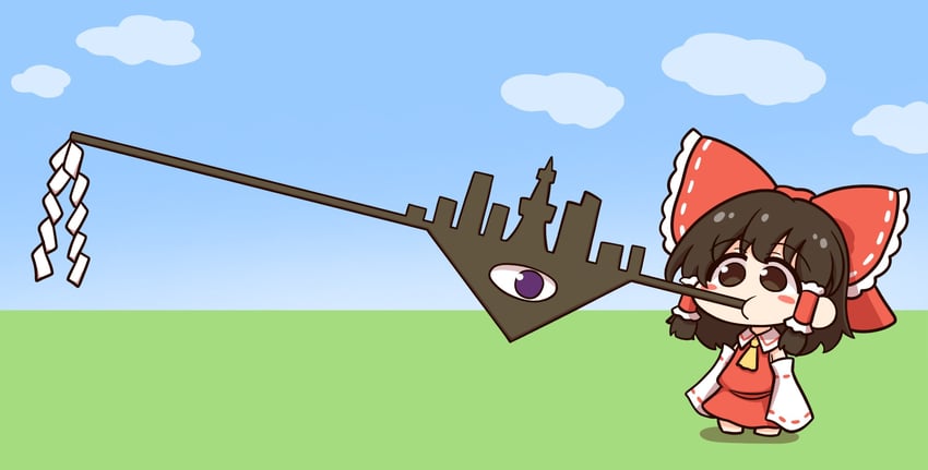 hakurei reimu (touhou and 1 more) drawn by shitacemayo