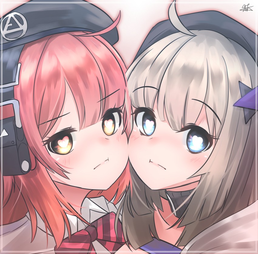 aa-12 and mp7 (girls' frontline) drawn by hiromaster_sinta_jh