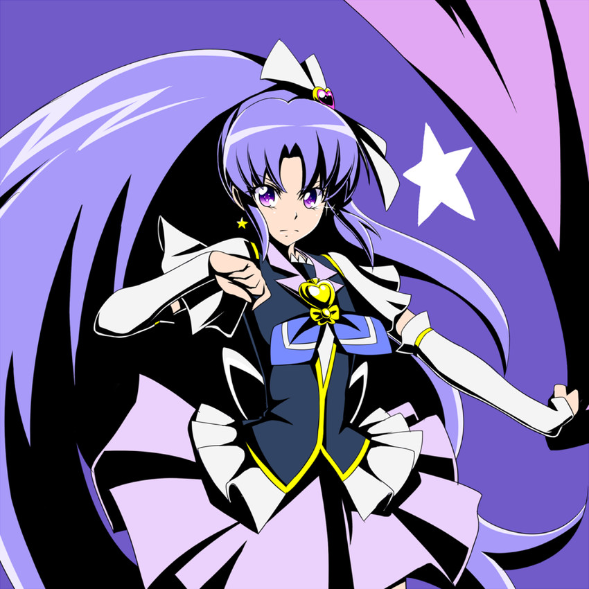 hikawa iona and cure fortune (precure and 1 more) drawn by jabara_tornado