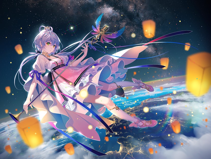 luo tianyi (vocaloid and 2 more) drawn by tidsean