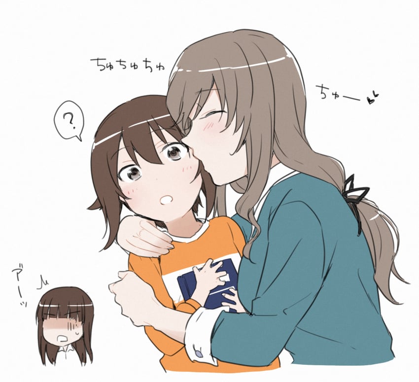 nishizumi maho, nishizumi shiho, and shimada chiyo (girls und panzer) drawn by yuuhi_(arcadia)
