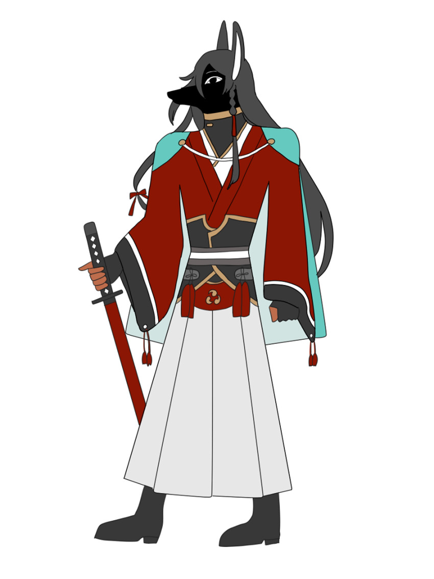 izumi-no-kami kanesada and anubis (touken ranbu and 1 more) drawn by ame_(amemgmgmg)