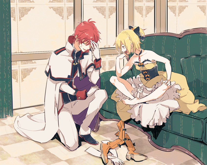 felt and reinhard van astrea (re:zero kara hajimeru isekai seikatsu) drawn by sogekishu_(sni8er)