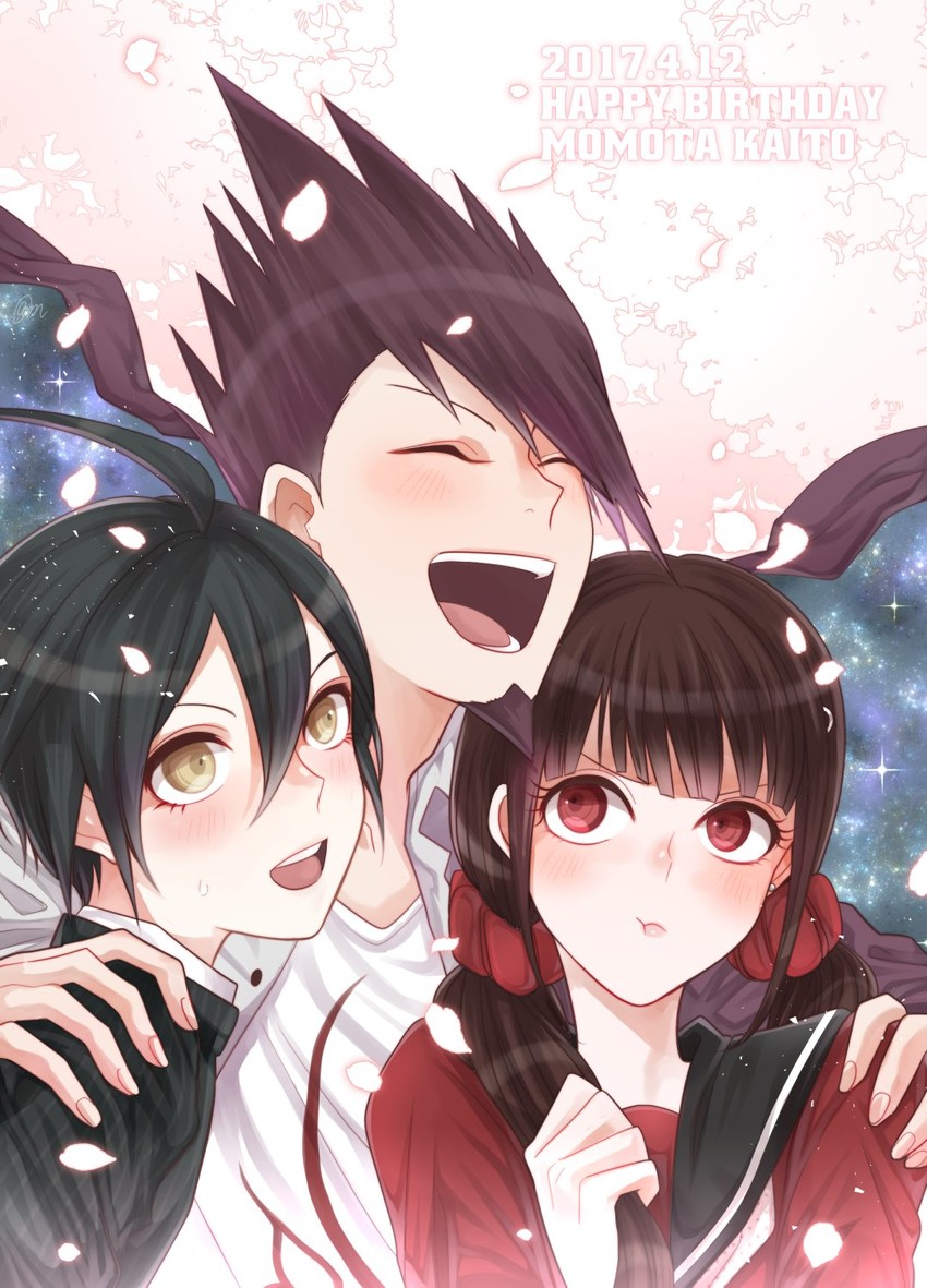 saihara shuichi, harukawa maki, and momota kaito (danganronpa and 1 more)