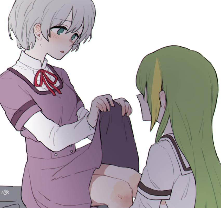 alina gray and azusa mifuyu (mahou shoujo madoka magica and 1 more) drawn by an_sin