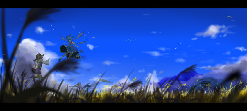 cirno, moriya suwako, and pyonta (touhou) drawn by aie