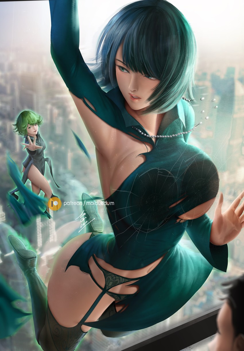 tatsumaki and fubuki (one-punch man) drawn by moi'dukdum