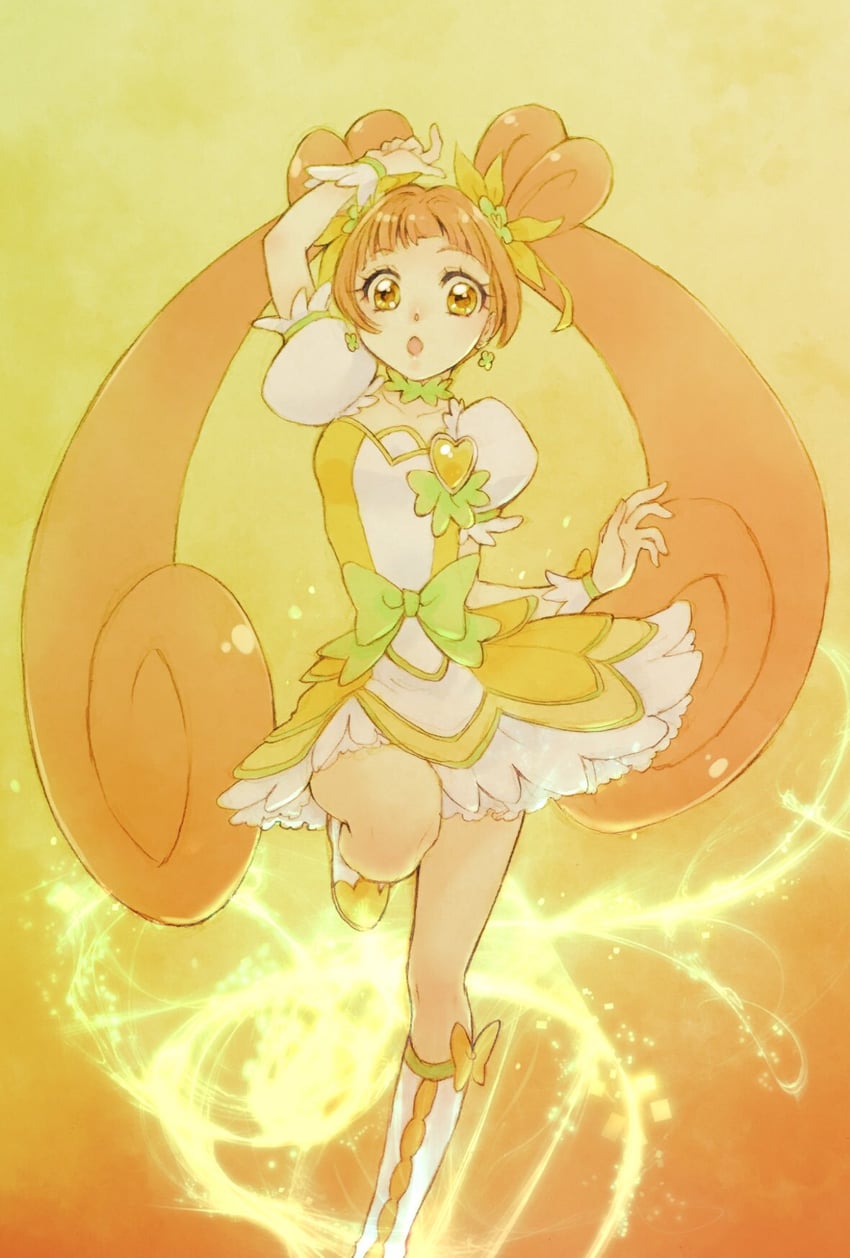 yotsuba alice and cure rosetta (precure and 1 more) drawn by aizen_(syoshiyuki)