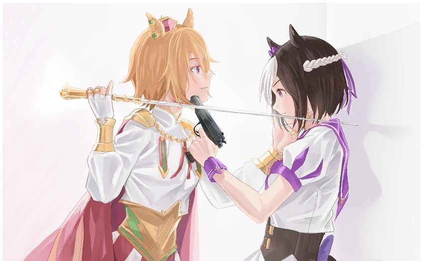 special week and t.m. opera o (umamusume) drawn by kaulen.f