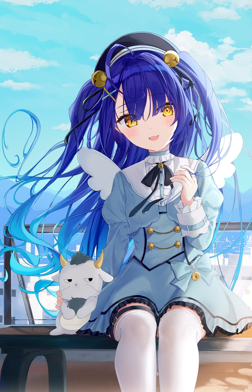 amamiya kokoro and neko (nijisanji) drawn by kou_futoshi