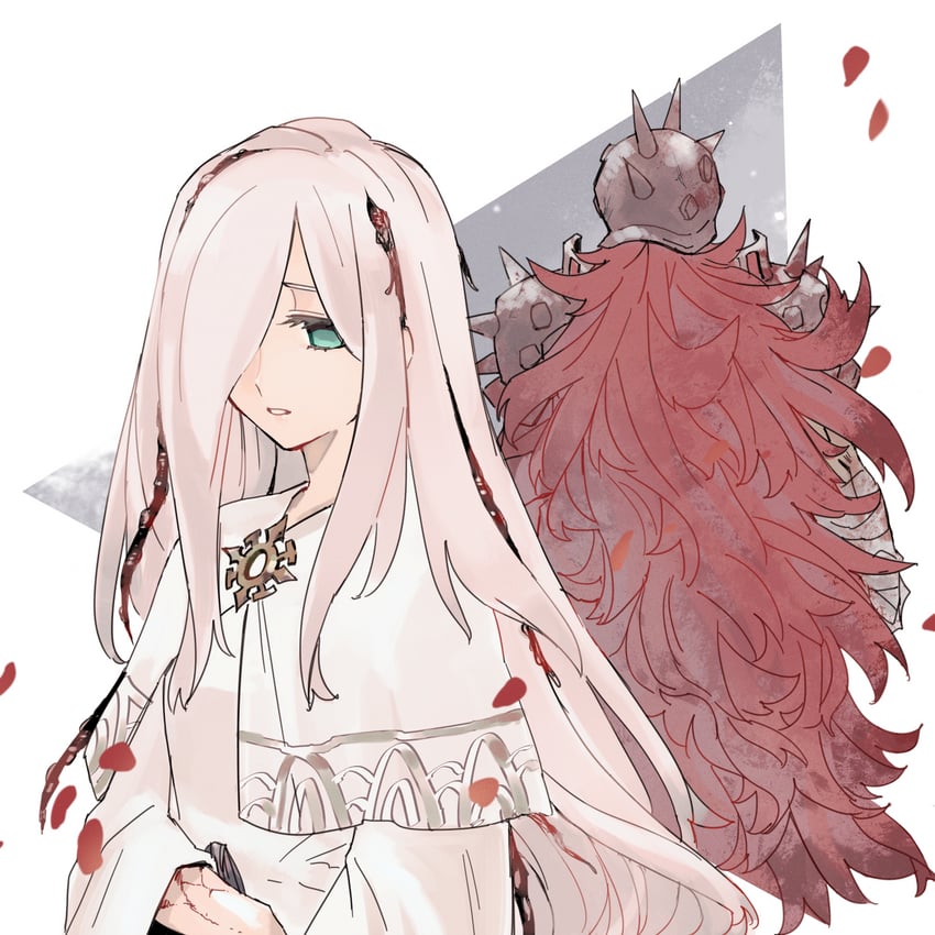 ulv the mad knight and fretia (ender lilies quietus of the knights) drawn by ohhiochandra