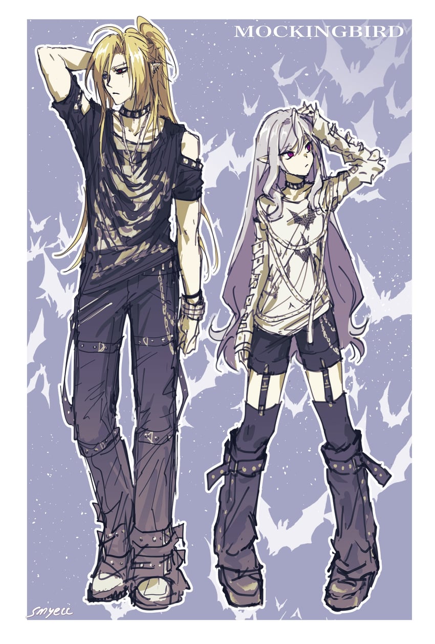 vivian banshee and hugo vlad (zenless zone zero) drawn by smyecc