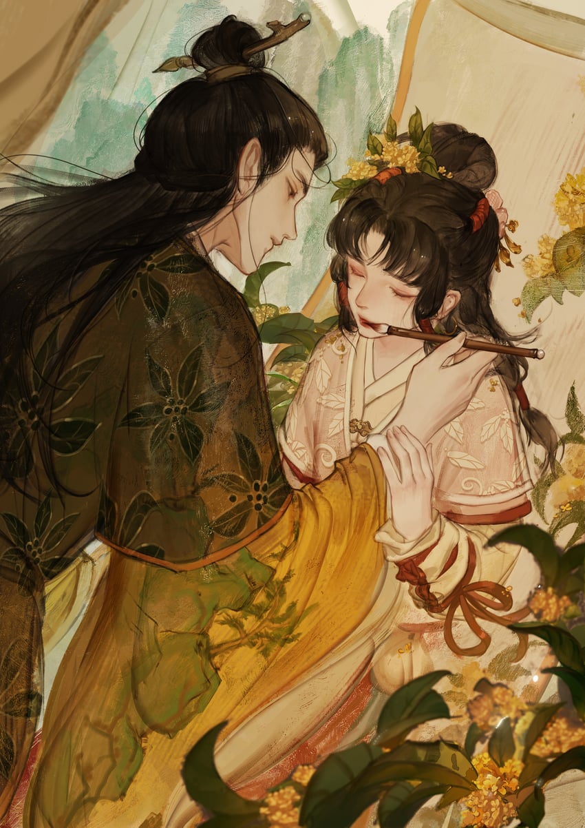 wu li and wen zhengming (jiangnan baijingtu) drawn by tianhongqwq