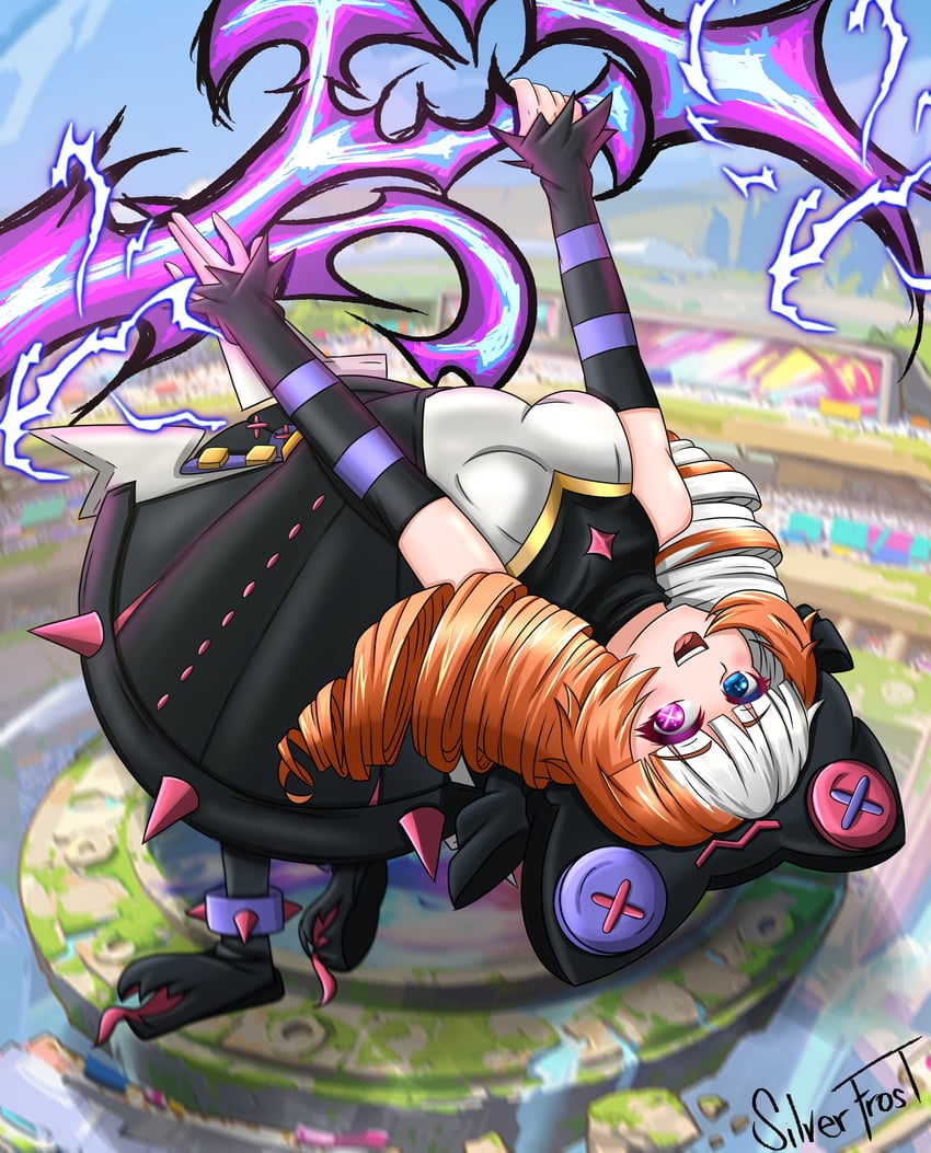 gwen and soul fighter gwen (league of legends) drawn by frosver