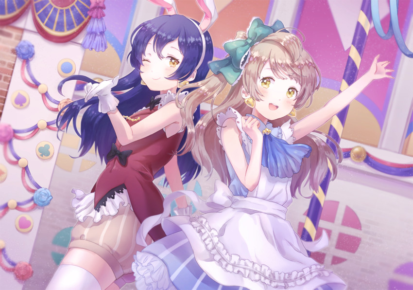 sonoda umi and minami kotori (love live! and 1 more) drawn by suzumi_shiro