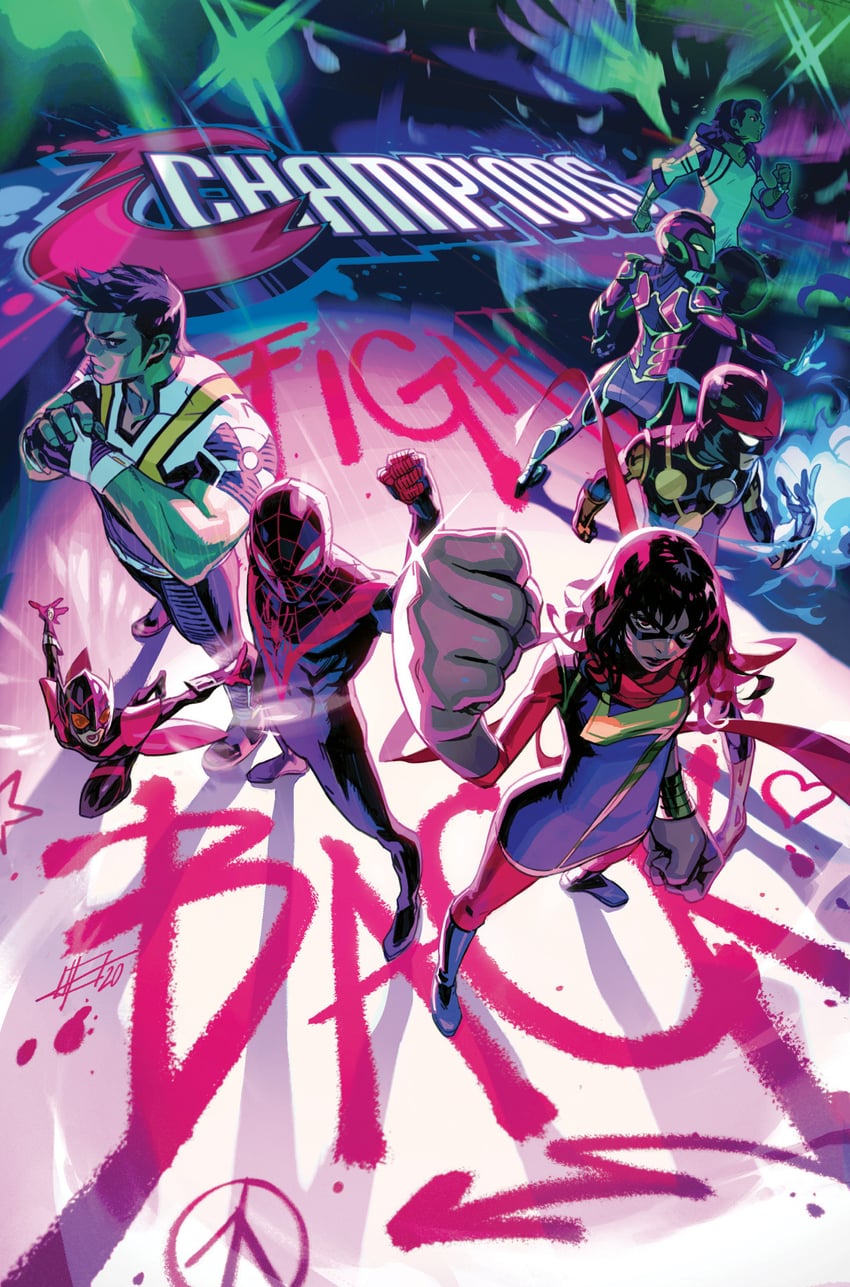 spider-man, ms. marvel, kamala khan, wasp, nova, and 5 more (marvel) drawn by toni_infante