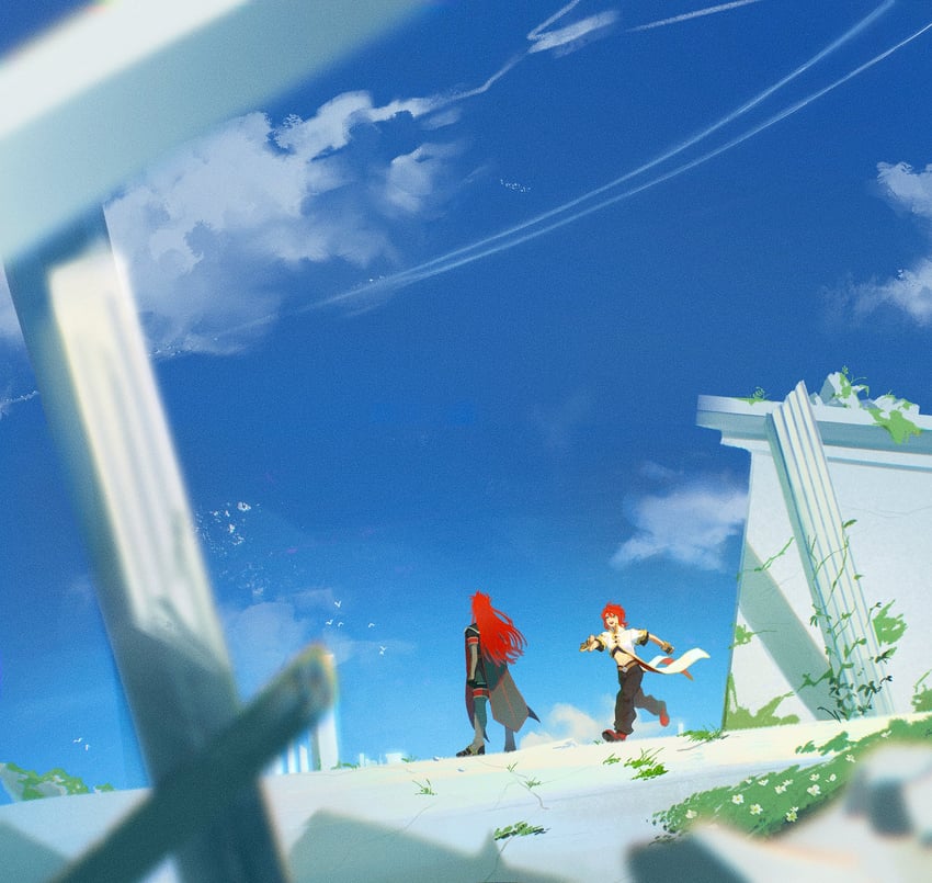 luke fon fabre and asch (tales of and 1 more) drawn by meba