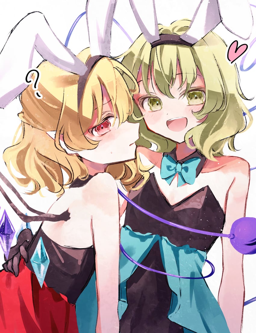 flandre scarlet and komeiji koishi (touhou) drawn by gagaku_kawa_rei